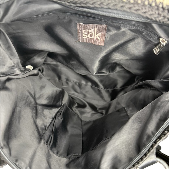 The Sak Black and White Crochet Collection Hobo Handbag - Picture 11 of 13